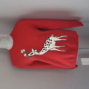 Red Deer Pattern Sweater